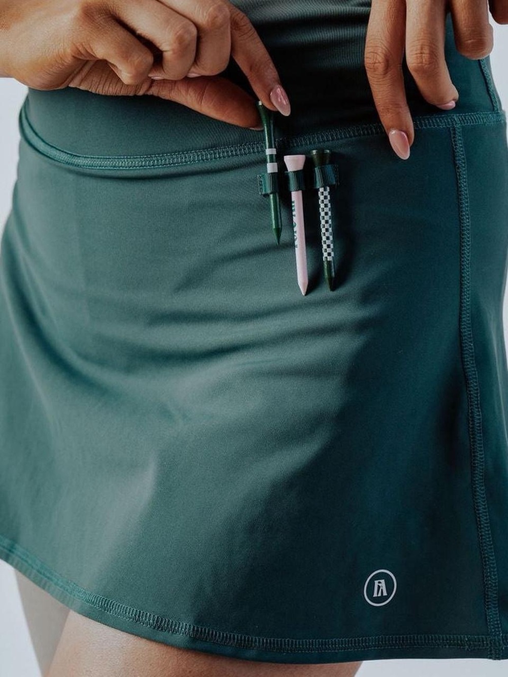 Fore All George Golf Mini Skirt Skort in Forest Green - S - Picture 3 of 8